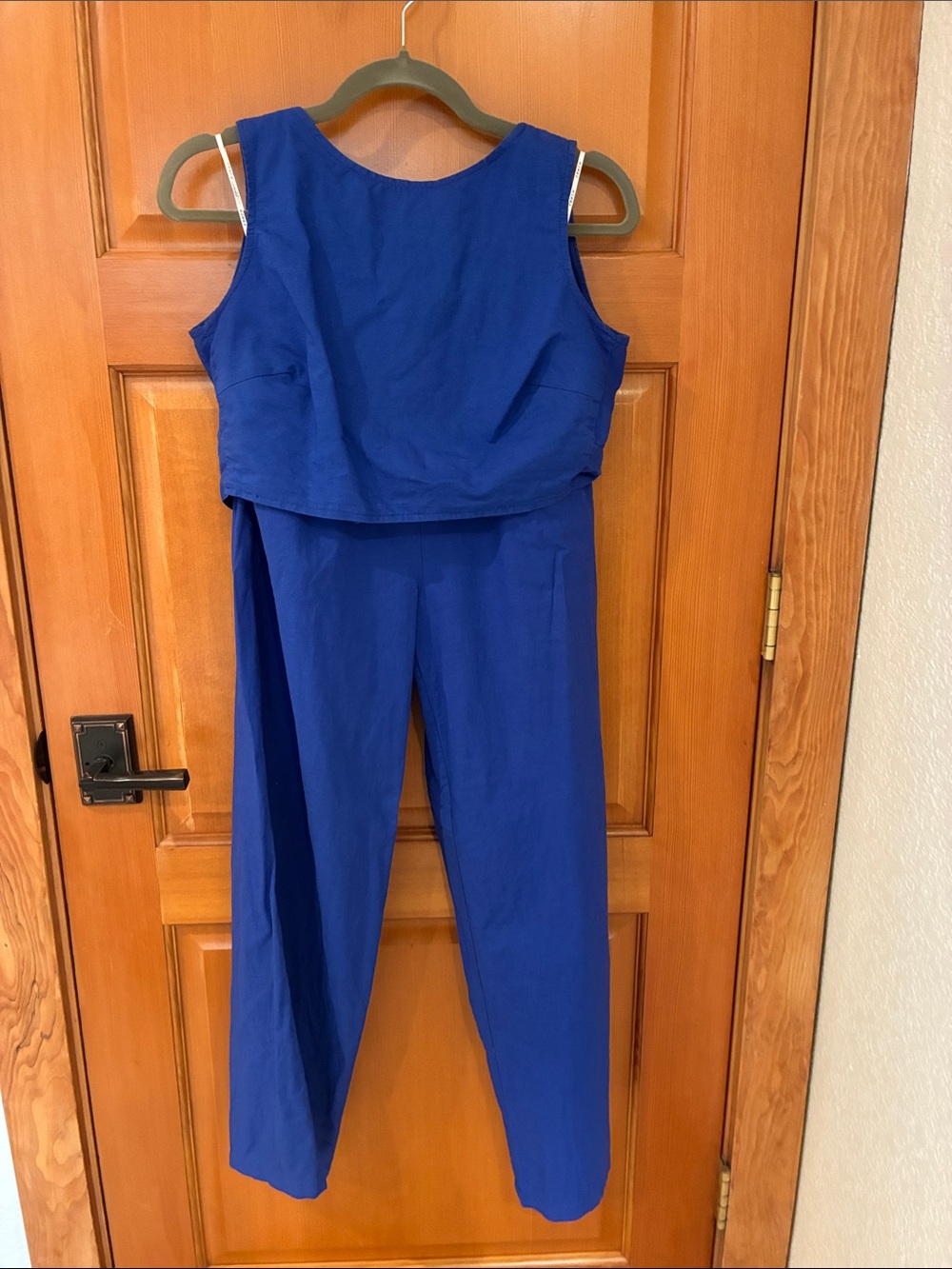 FRNCH Paris Royal Blue Set- crop top and high waist trousers